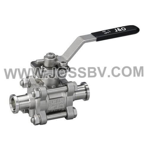 Three_Piece Sanitary Ball Valve Tri_Clamp With High Cycle Direct Mount
